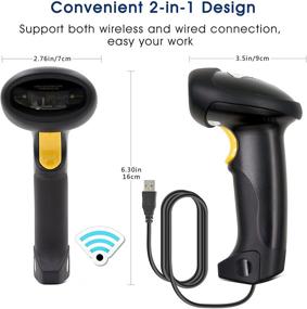 img 3 attached to 📟 TEEMI Wireless Barcode Scanner: 1D Laser Rechargeable Handheld Reader for PC/Mac/Linux, Plug and Play (No Stand)