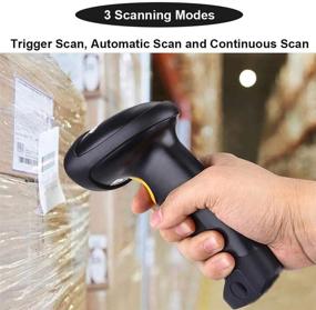 img 2 attached to 📟 TEEMI Wireless Barcode Scanner: 1D Laser Rechargeable Handheld Reader for PC/Mac/Linux, Plug and Play (No Stand)