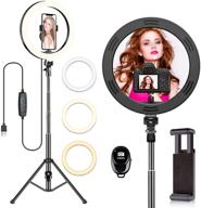 📸 10-inch ring light with tripod for perfect selfies logo