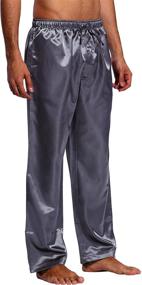 img 2 attached to 🌙 CYZ Satin Pajama Pants Dark Grey M: Luxurious Comfort for a Stylish Sleep