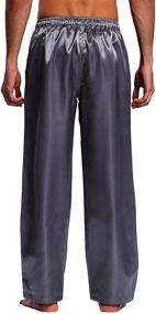 img 1 attached to 🌙 CYZ Satin Pajama Pants Dark Grey M: Luxurious Comfort for a Stylish Sleep