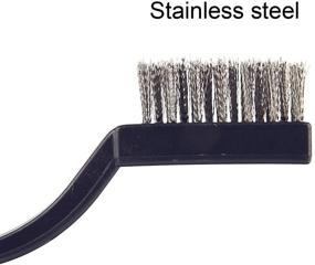 img 2 attached to 20-Piece Mini Stainless Steel Wire Bristle Brush Set for Efficiently Cleaning Welding Slag, Stains, and Rust - Ideal for Various Applications (Silvery)