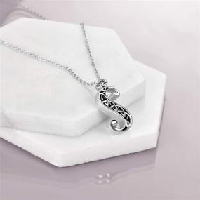 img 2 attached to ONEFINITY 925 Sterling Silver Ashes Urn Necklace Initial Letter Pendant - Memorial Cremation Keepsake Jewelry