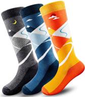 ❄️ kids ski socks (2 pairs/3 pairs) | warm soft otc non-slip cuff for boys & girls | winter skiing & outdoor activities logo