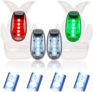 🚣 enhanced boat navigation lights: 4pcs led safety lights with 3 flashing modes - easy clip-on kit for bow, stern, mast, and paddle - perfect kayaking, pontoon, and yachting accessory - red green white логотип