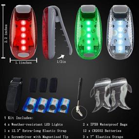 img 3 attached to 🚣 Enhanced Boat Navigation Lights: 4pcs LED Safety Lights with 3 Flashing Modes - Easy Clip-On Kit for Bow, Stern, Mast, and Paddle - Perfect Kayaking, Pontoon, and Yachting Accessory - Red Green White