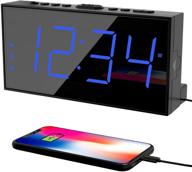 🕒 enhance your bedroom with the digital dual alarm clock - large display, battery backup, usb phone charger, volume control, dimmer, easy to set - perfect for heavy sleepers, kids, teens, seniors, boys, girls, and kitchen use! logo