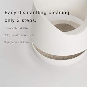 img 1 attached to 🐱 pidan High Side Cat Litter Box: Shielded Rimmed Pan for Easy Cleanup & Scatter Control