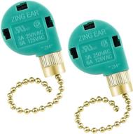 👉 cenipar ze-268s6 ceiling fan switch zing ear gold: 2 pack of pull chain 3 speed 4 wire switches for ceiling fans, wall lamps, cabinet light логотип