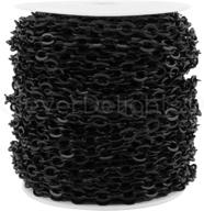 🔗 cleverdelights 5x7mm black coated cable chain - 30 foot length logo