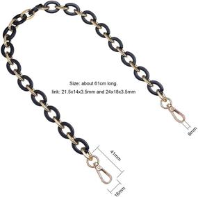 img 3 attached to 👜 Sturdy Chunky Acrylic Purse Strap: Bag Chain Handle Replacement with Clasps - Handbag Chains Accessories for Bag Making