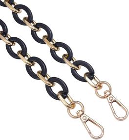 img 2 attached to 👜 Sturdy Chunky Acrylic Purse Strap: Bag Chain Handle Replacement with Clasps - Handbag Chains Accessories for Bag Making