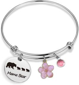 img 4 attached to 🐻 Mama Bear Personalized Bracelet: A Sweet and Sentimental Cuff Bangle for Mothers, Wives, and Grandmas