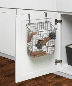 img 3 attached to 🗑️ Spectrum Diversified Grid Trash Bin Plastic Holder - Perfect Under Sink Organizer for Recycling Grocery Bags and Kitchen Storage, X-Large Size, Satin Nickel PC