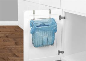 img 2 attached to 🗑️ Spectrum Diversified Grid Trash Bin Plastic Holder - Perfect Under Sink Organizer for Recycling Grocery Bags and Kitchen Storage, X-Large Size, Satin Nickel PC