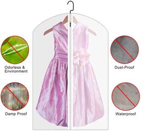 img 1 attached to 🎀 Pack of 5 M MOACC Clear Dress Bags with Zippers for Little Girls' Costumes - Small Size