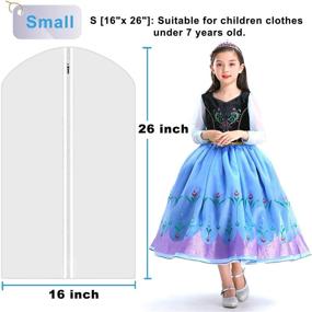 img 3 attached to 🎀 Pack of 5 M MOACC Clear Dress Bags with Zippers for Little Girls' Costumes - Small Size