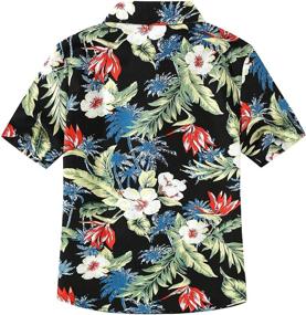 img 3 attached to SSLR Floral Button Sleeve Hawaiian Girls' Clothing in Tops, Tees & Blouses