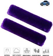 🚗 fochutech 2pcs car soft plush seat belt shoulder pad strap cover adjuster protector - ultimate comfort for a pleasant drive (purple) logo