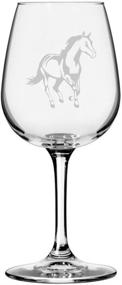 img 1 attached to Etched All Purpose 12.75oz Libbey Wine Glass with American Quarter Horse Theme