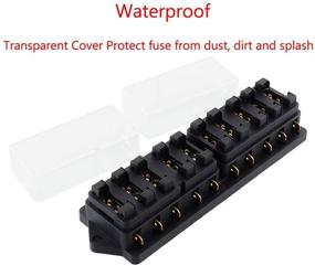 img 2 attached to 🚗 ESUPPORT 10 Way Circuit Standard ATO Blade Fuse Box Holder for Car and Truck, 12V 24V