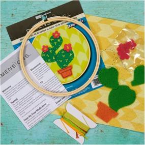 img 1 attached to 🌵 Dazzling Handmade Cactus: Dimensions Needle Crafts 6'' Wool Felt Applique Embroidery Kit