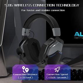 img 2 attached to 🎧 BEAVIIOO 5.8G Wireless Gaming Headset: PS4/PS5/PC Compatible, Immersive Lossless Audio, Xbox/Switch Wired Mode, USB Port, Noise Cancelling Mic, Comfortable Air Ear Cushions