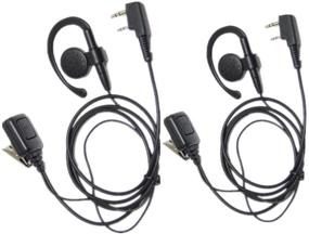 img 4 attached to 🎧 Pack of 2 Pin Ear-Clip Ear Hook Security Earpiece Headset Earphone with PTT and Mic, Compatible for Kenwood TK3170 TK3173 TK3200 TK3201 Two Way Radio Walkie Talkie, Lsgoodcare