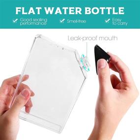 img 2 attached to 💧 HEALLILY A5 Flat Water Bottle: Transparent Travel Essential for Outdoor Adventures