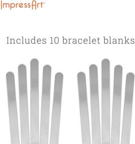 img 3 attached to 📿 ImpressArt Bracelet Blanks: 3/8" x 6" Aluminum - 10 Pack for Stamping & Engraving