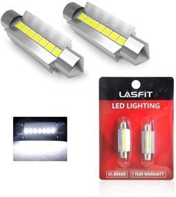 img 4 attached to 💡 LASFIT 42MM 211-2 578 212-2 LED Dome Map Trunk License Plate Light Bulb: 6000K White Light (2pcs) - Enhance Your Vehicle's Illumination!