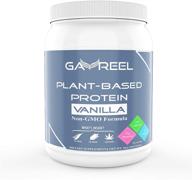 🌱 gavreel vanilla plant-based protein powder - non-dairy pea & organic hemp protein supplement - muscle building, strength boosting, and energizing formula - low sugar, low calorie & carbohydrate content - 16oz logo