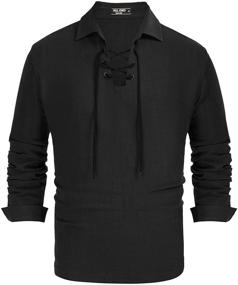 img 4 attached to Scottish Jacobite Ghillie Collar Men's Clothing with Silky Texture for Shirts