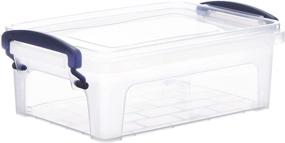 img 3 attached to Superio Clear Storage Bin with Lid - Stackable & Snap Lock Closure (2 Quart) - Organize with Ease!