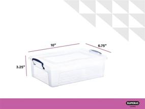 img 2 attached to Superio Clear Storage Bin with Lid - Stackable & Snap Lock Closure (2 Quart) - Organize with Ease!