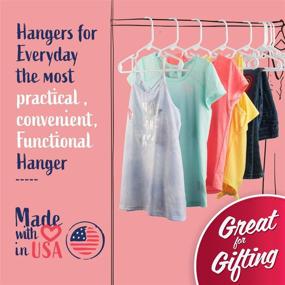 img 2 attached to Durable Plastic Baby Hangers for Kids Clothes - Pack of 20 for Nursery, Made in The USA