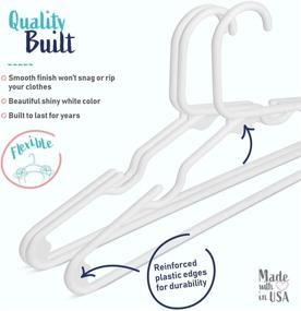 img 1 attached to Durable Plastic Baby Hangers for Kids Clothes - Pack of 20 for Nursery, Made in The USA