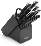 🔪 farberware 15-piece graphite knife block set: forged, triple riveted, and high-quality logo