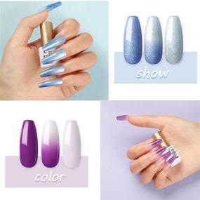 img 1 attached to 💅 6Pcs Color Changing Gel Nail Polish Set | Mood Gel Polish Kit for Fall/Winter | Glitter Red Yellow Blue Green | Long Lasting Gel Nails | Perfect Gift Set for Nails