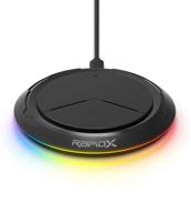 🔌 rapidx prismo rgb 10w qi certified wireless charging pad: stylish and efficient charging for your devices logo