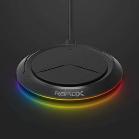 img 3 attached to 🔌 RapidX Prismo RGB 10W Qi Certified Wireless Charging Pad: Stylish and Efficient Charging for Your Devices