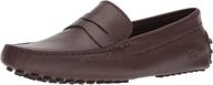 👞 lacoste concours men's leather loafers & slip-ons: stylish and comfortable medium shoes logo