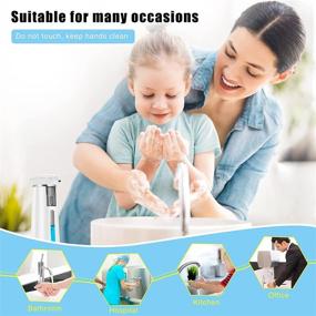 img 2 attached to 🧼 2021 New Automatic Soap Dispenser - Upgraded Non-Drip, Touch-Free, Motion Sensor, Battery Operated - 12oz/ 350ML Capacity for All Liquids