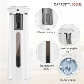 img 3 attached to 🧼 2021 New Automatic Soap Dispenser - Upgraded Non-Drip, Touch-Free, Motion Sensor, Battery Operated - 12oz/ 350ML Capacity for All Liquids