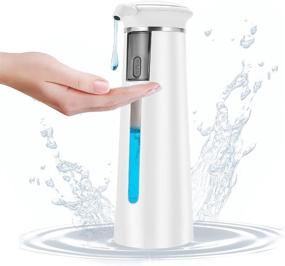 img 4 attached to 🧼 2021 New Automatic Soap Dispenser - Upgraded Non-Drip, Touch-Free, Motion Sensor, Battery Operated - 12oz/ 350ML Capacity for All Liquids