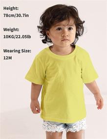 img 3 attached to 👶 A&amp;J DESIGN Baby &amp; Toddler Heavyweight Cotton Short Sleeve T-Shirts: Comfortable and Stylish Choices for Your Little Ones