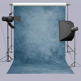 img 3 attached to BoTong 5x7ft Abstract Blue Vinyl Portrait Backdrop - Solid Color Photography Background 📸 for Baby Headshots, Photocall, Adult, Child, Travel, Family, Newborns, Party Decoration - Studio Props