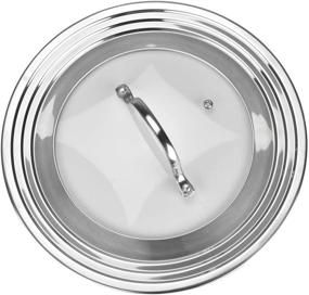 img 4 attached to Versatile Stainless Steel Universal Lid for Pots, Pans, and Skillets - Compatible with 7 In to 12 In Cookware - Premium Replacement Cover for Frying Pans and Cast Iron Skillets