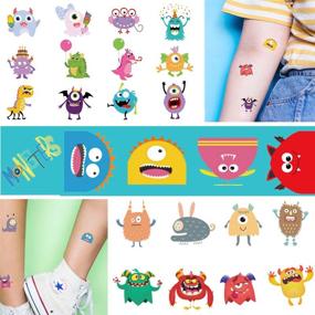 img 4 attached to Ooopsi Monster Temporary Tattoos Kids