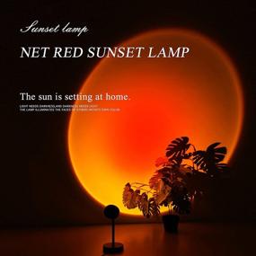 img 3 attached to 🌅 Ronly Sunset Lamp Projection Light - 4 Colors, 360 Degree Rotation, Sun Lamp Night Light, Sunset LED Light for Living Room Bedroom Floor Decor - Romantic Family Atmosphere, Couples, Bedroom